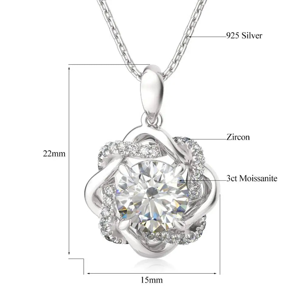 "3Ct Moissanite Star of David Necklace - Stunning Birthday Gift for Her!"